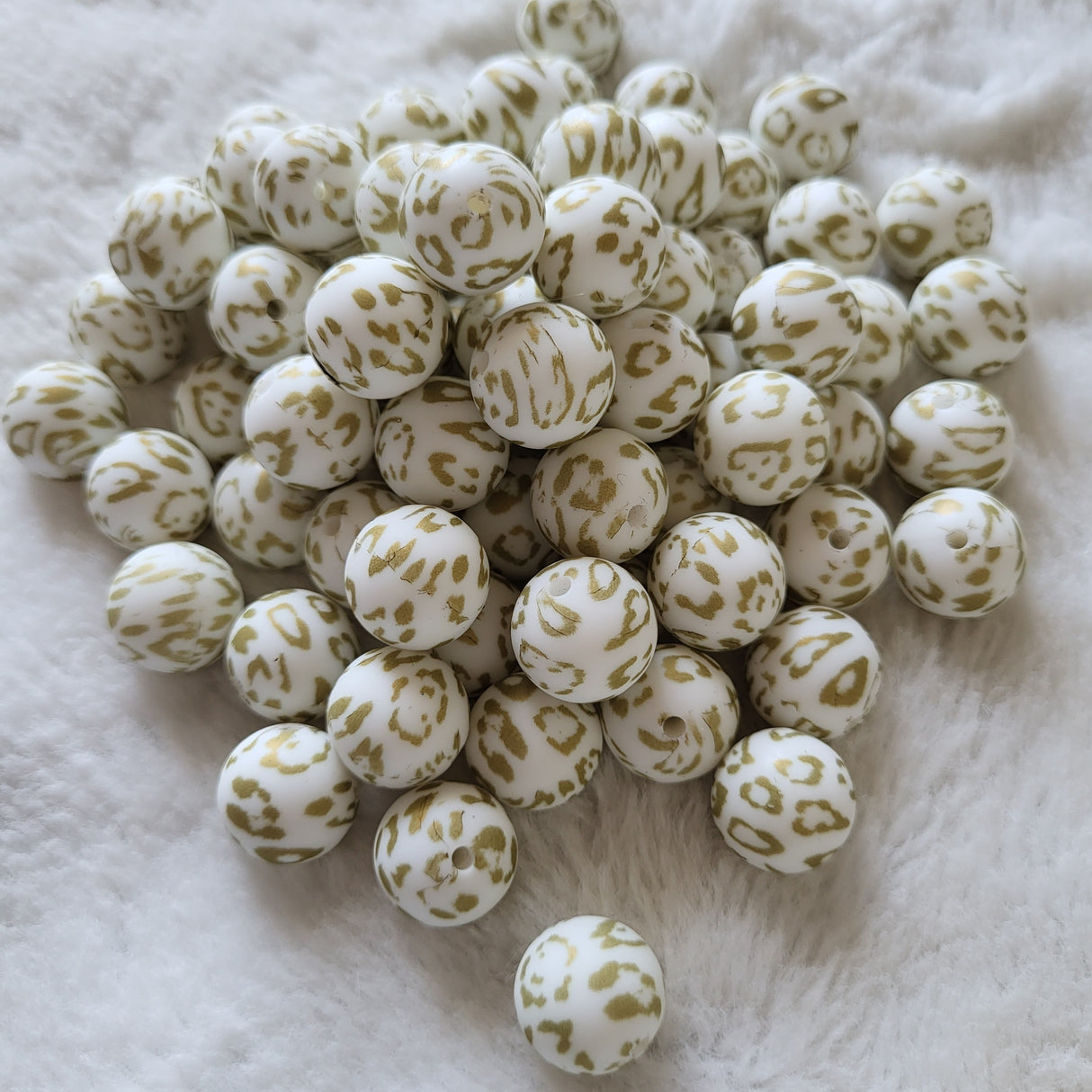 Leopard Glam 15mm Silicone Bead