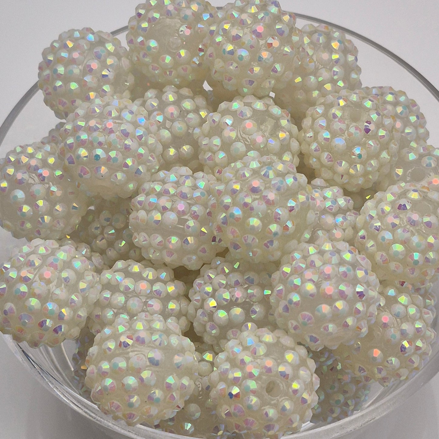 Snowflake Bling 20mm Rhinestone ACRYLIC Beads