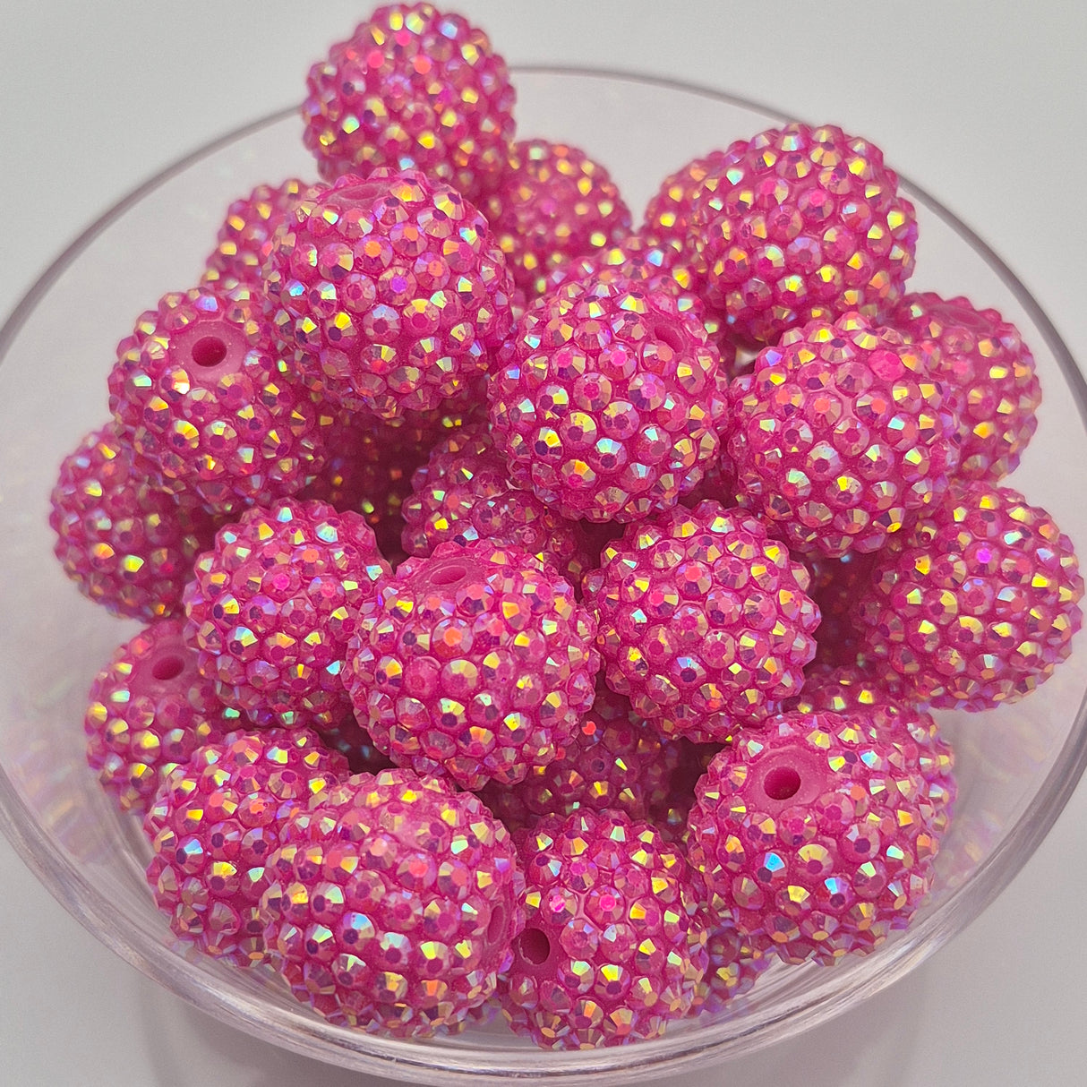 Pinkberry Bling 20mm Rhinestone ACRYLIC Beads