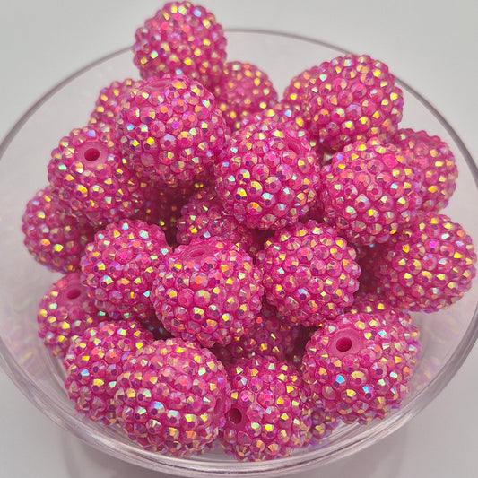 Pinkberry Bling 20mm Rhinestone ACRYLIC Beads