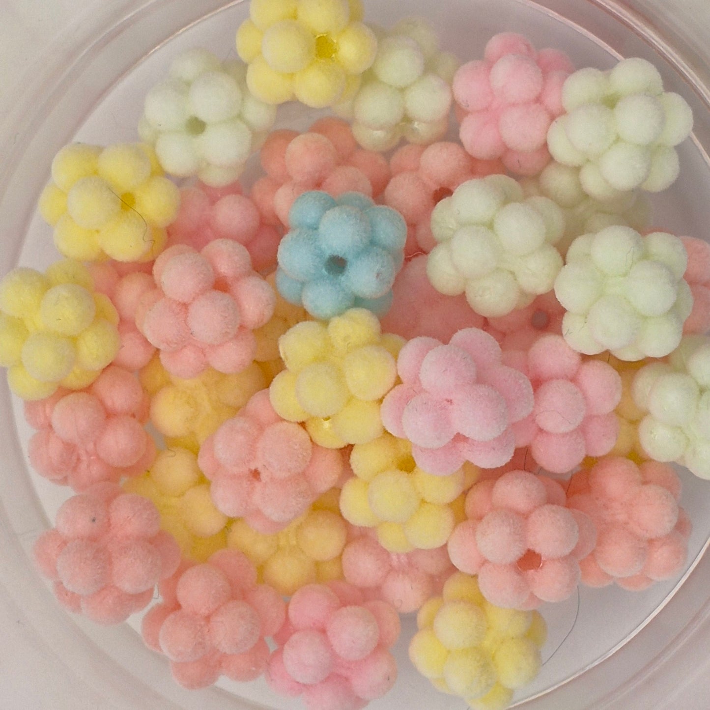 Flocked Bubble Beads - 14mm