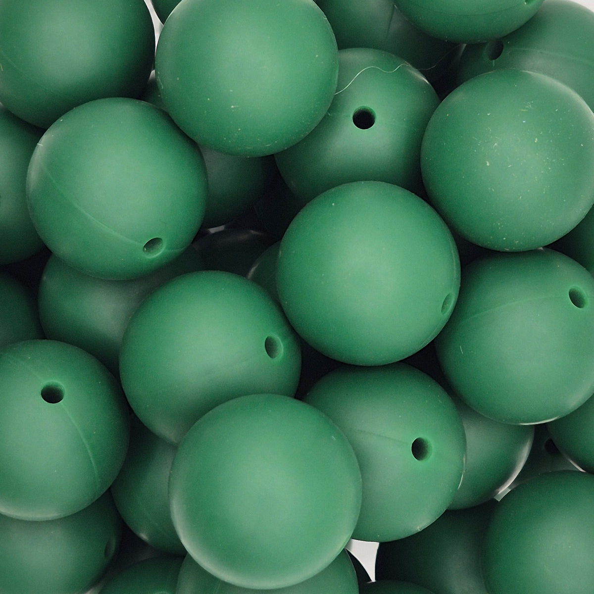 Evergreen 19mm Solid Silicone Bead