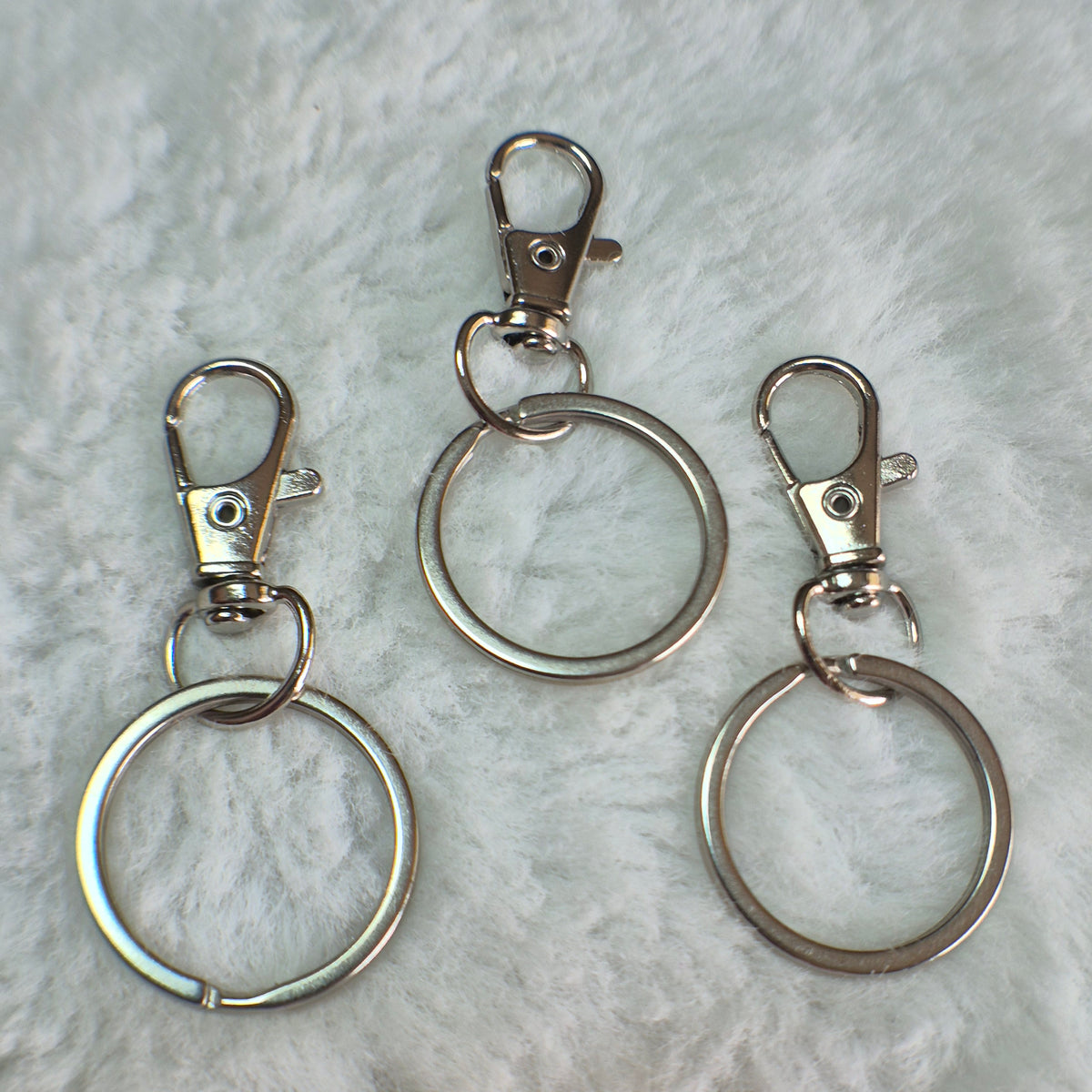 Simple Keyring and Lobster Claw clasp (set of 3)