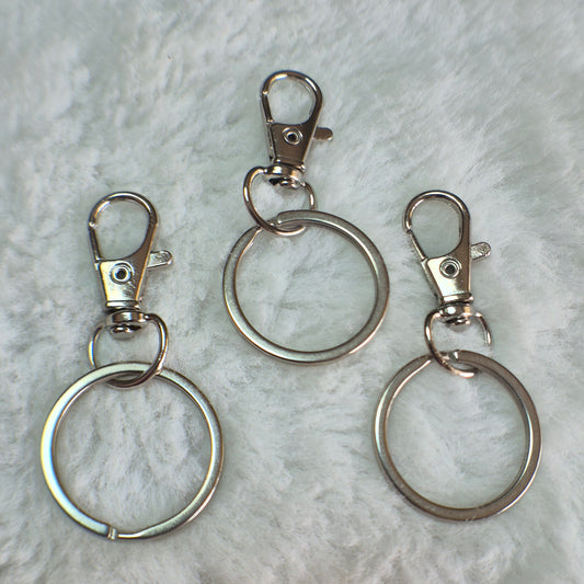 Simple Keyring and Lobster Claw clasp (set of 3)