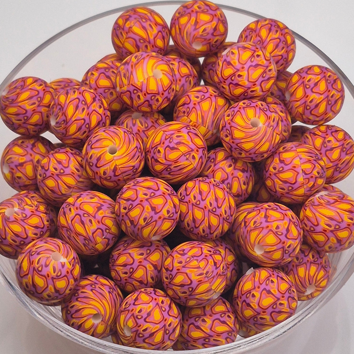 Lava Burst 15mm Silicone Bead