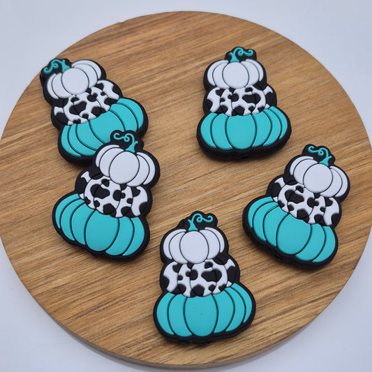 Stacked Teal Pumpkins - Focal