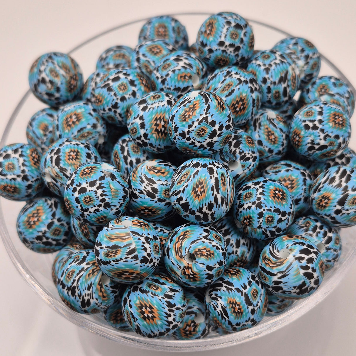 Mooody Blues Glam 15mm Silicone Bead