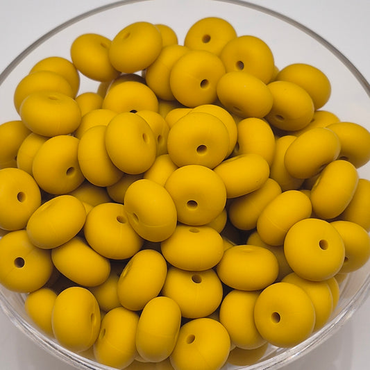 Mustard Abacus Bead 14mm*8mm