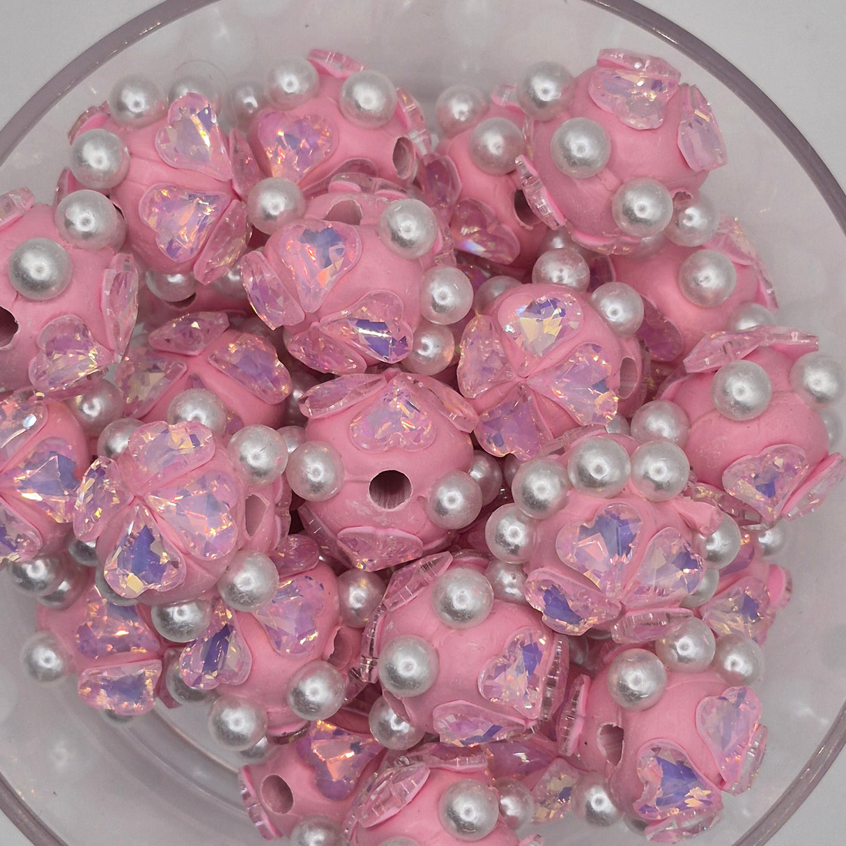 Pink Elegant Rhinestone Bead