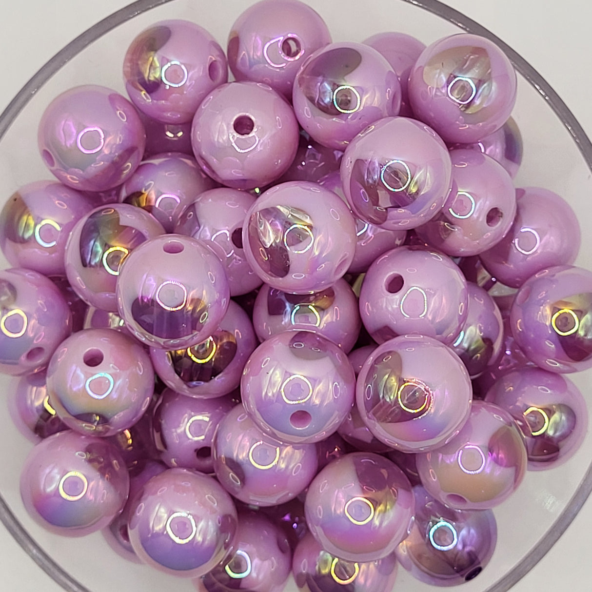 Purple Heart Opal 16mm Solid ACRYLIC Beads
