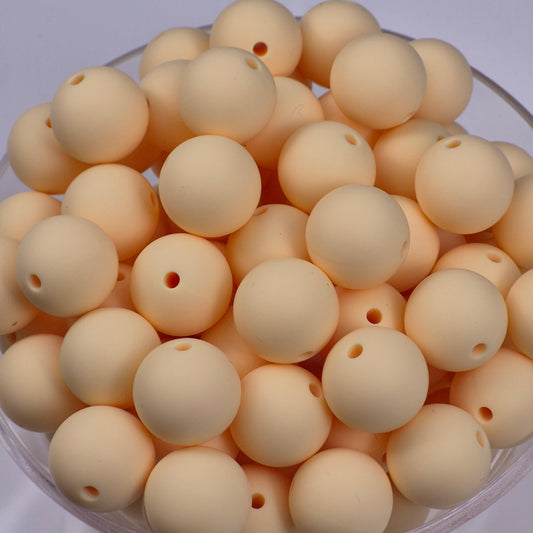 Vanilla 15mm Solid Silicone Beads