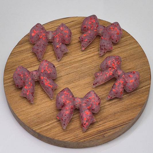 Red Glitter Bow -  3d Focal