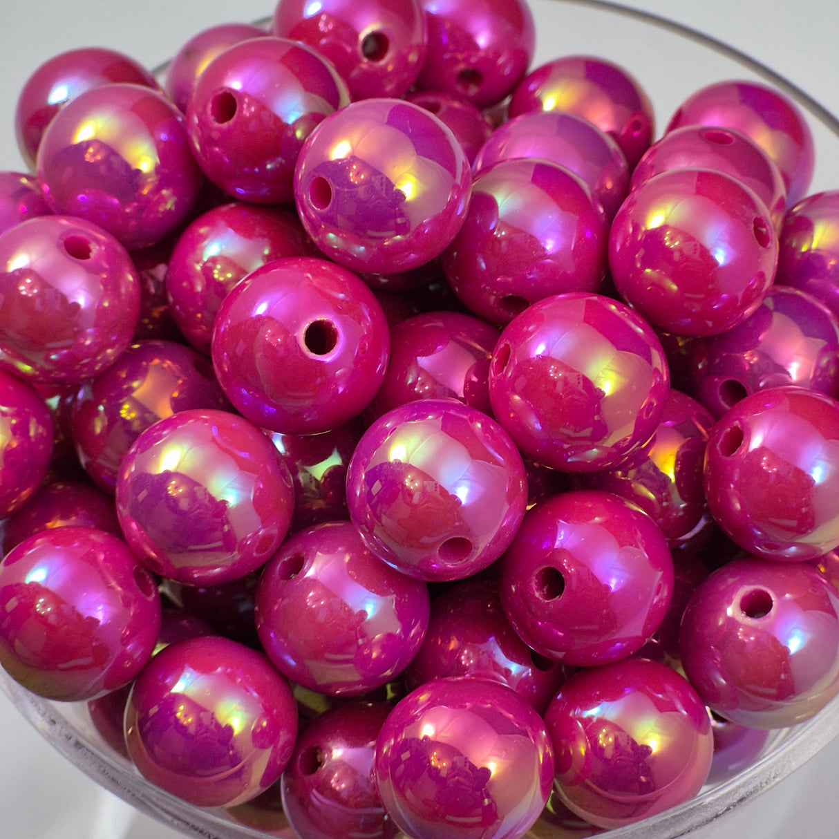 Sweet Dragonfruit Opal 15mm Solid ACRYLIC Beads