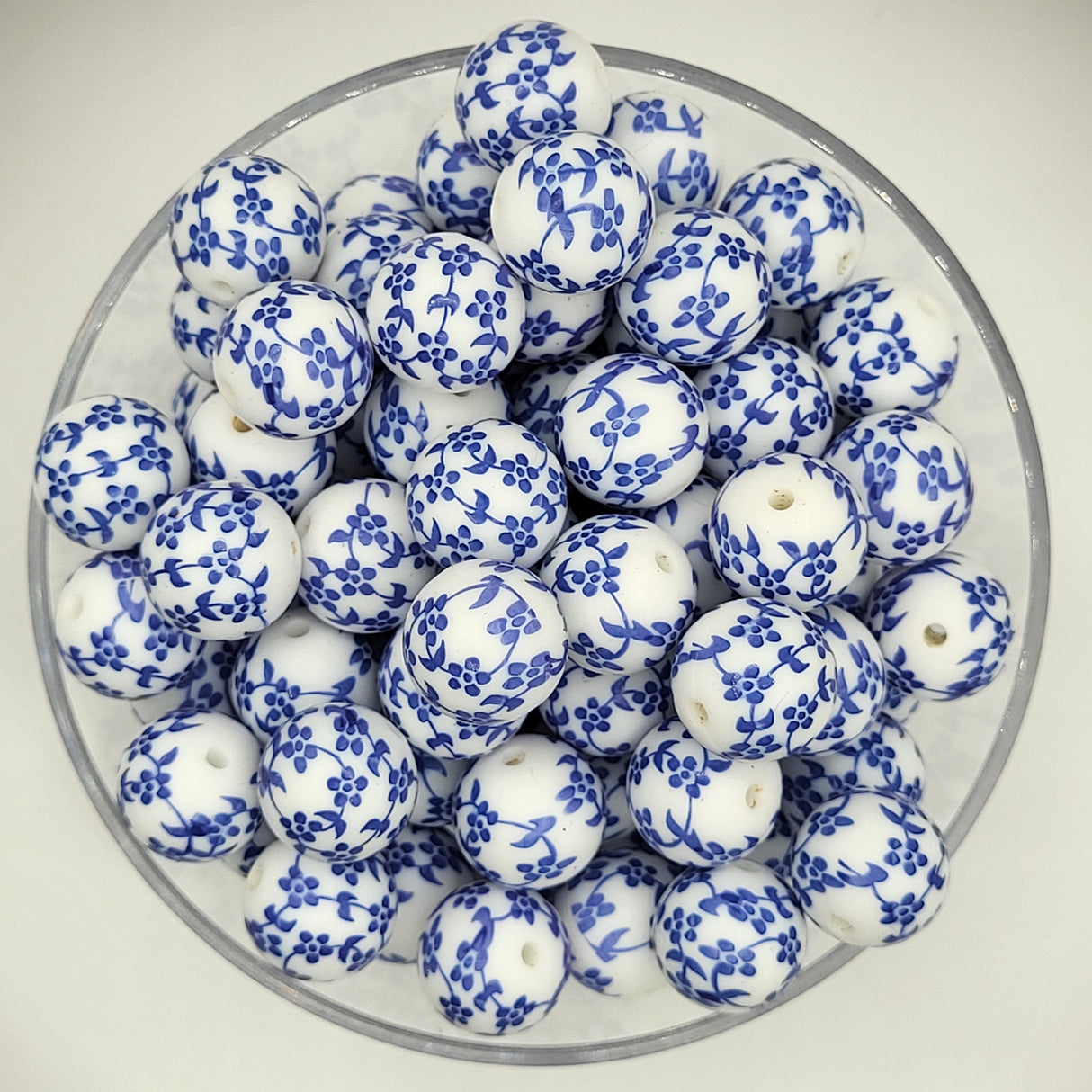 Heirloom Porcelain 15mm Silicone Bead