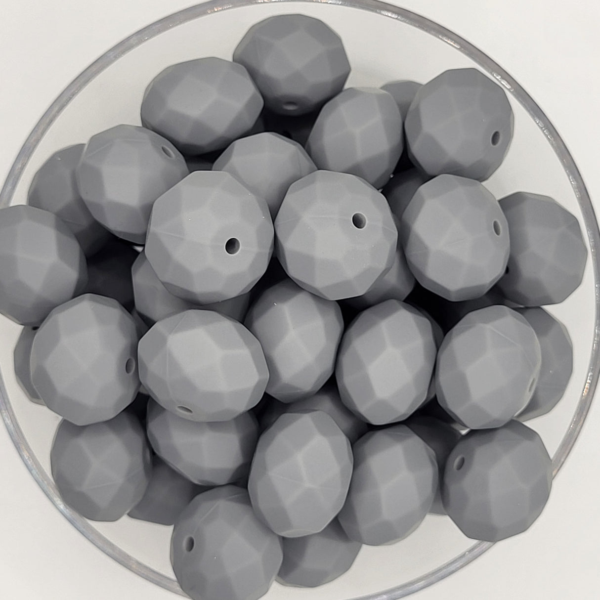 Dolphin Faceted Geo Silicone Beads