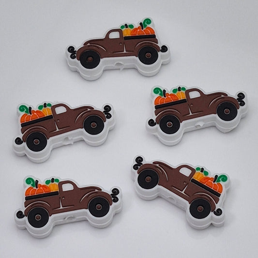 Country Brown Truck with Pumpkins - Focal