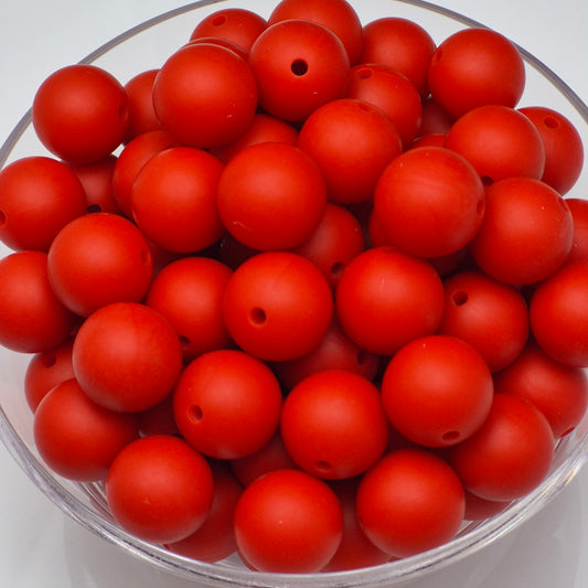 Smokey Paprika 15mm Solid Silicone Beads