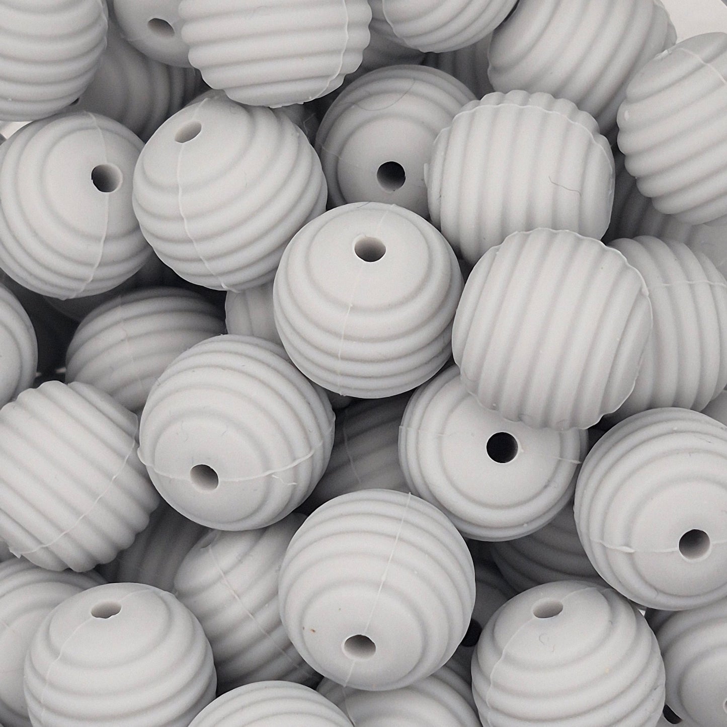 Cloudy Day Honeycomb 15mm Silicone Bead