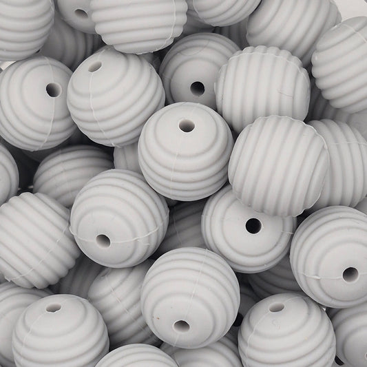 Cloudy Day Honeycomb 15mm Silicone Bead