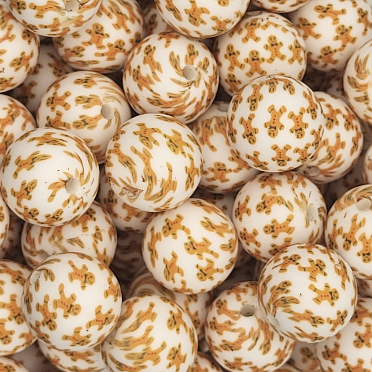 Santa's Favorite Cookie (Gingerbread Man) 15mm Silicone Bead