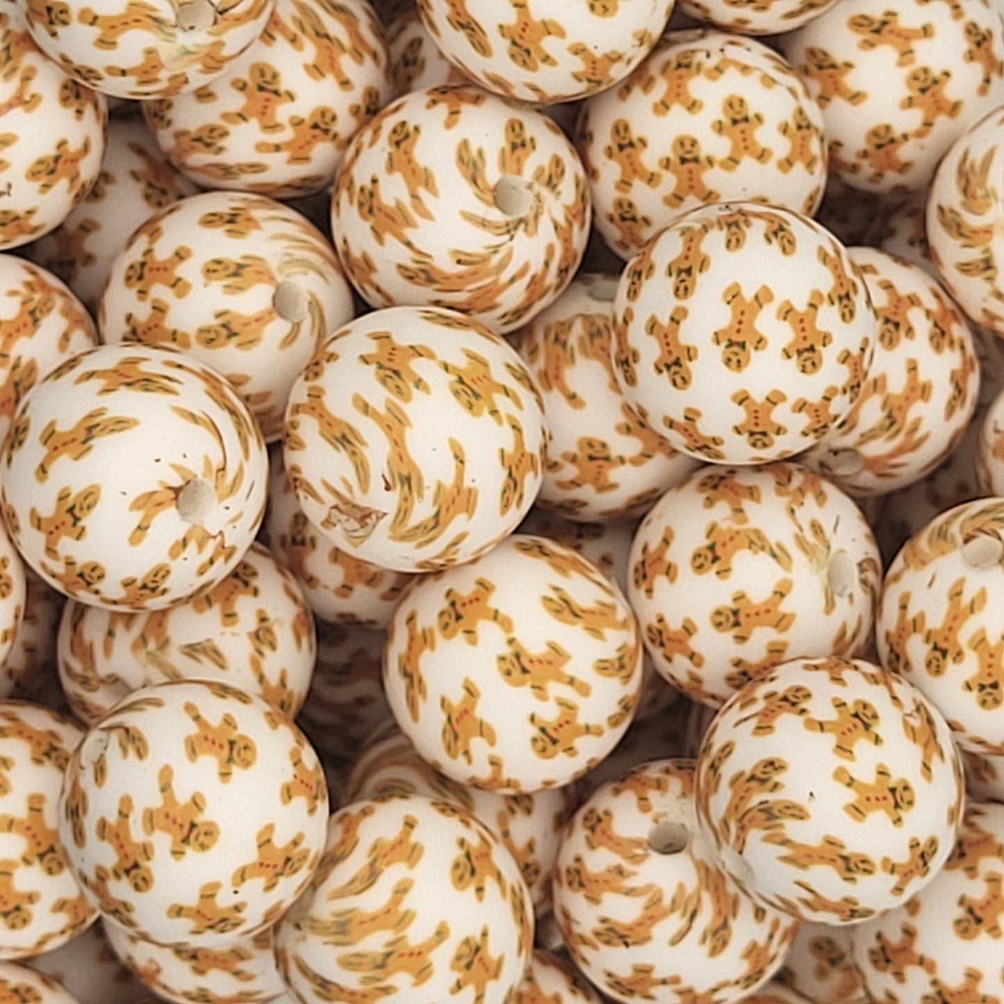 Santa's Favorite Cookie (Gingerbread Man) 15mm Silicone Bead