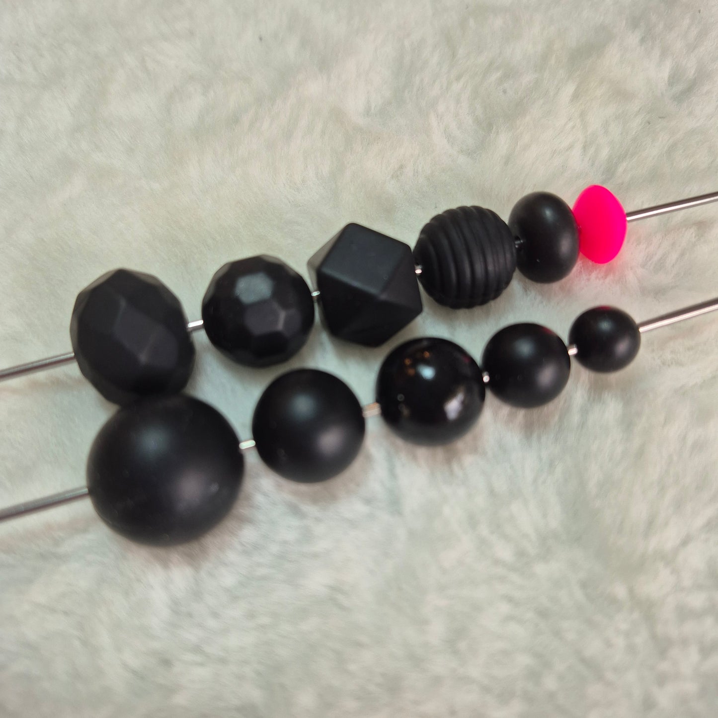 Electric Flamingo Lentil 12mm*7mm Solid Silicone Beads