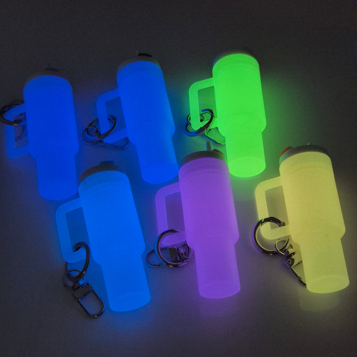 Glow In the Dark Mini Tumbler Keychains