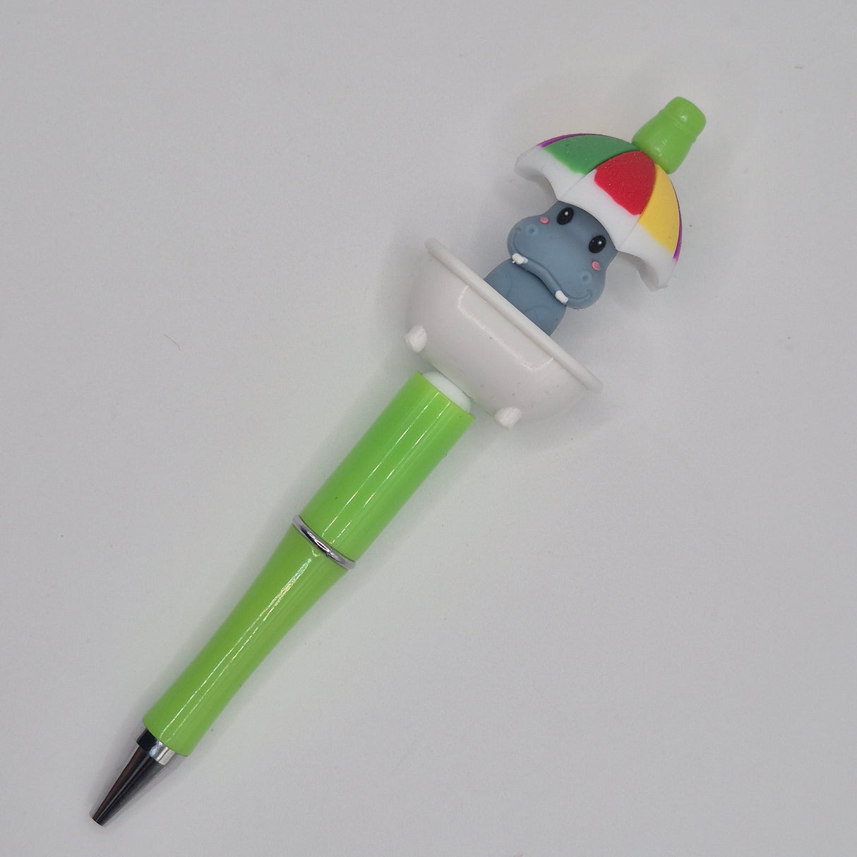 White Bathtub Acrylic Bead 3d Acrylic - Focal