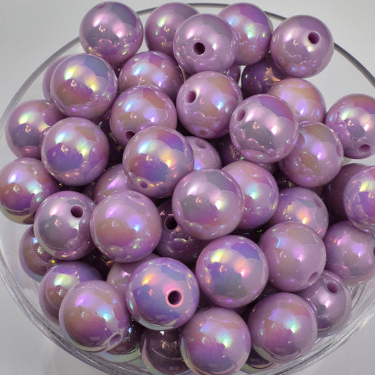 Sweet Lavender Opal 15mm Solid ACRYLIC Beads