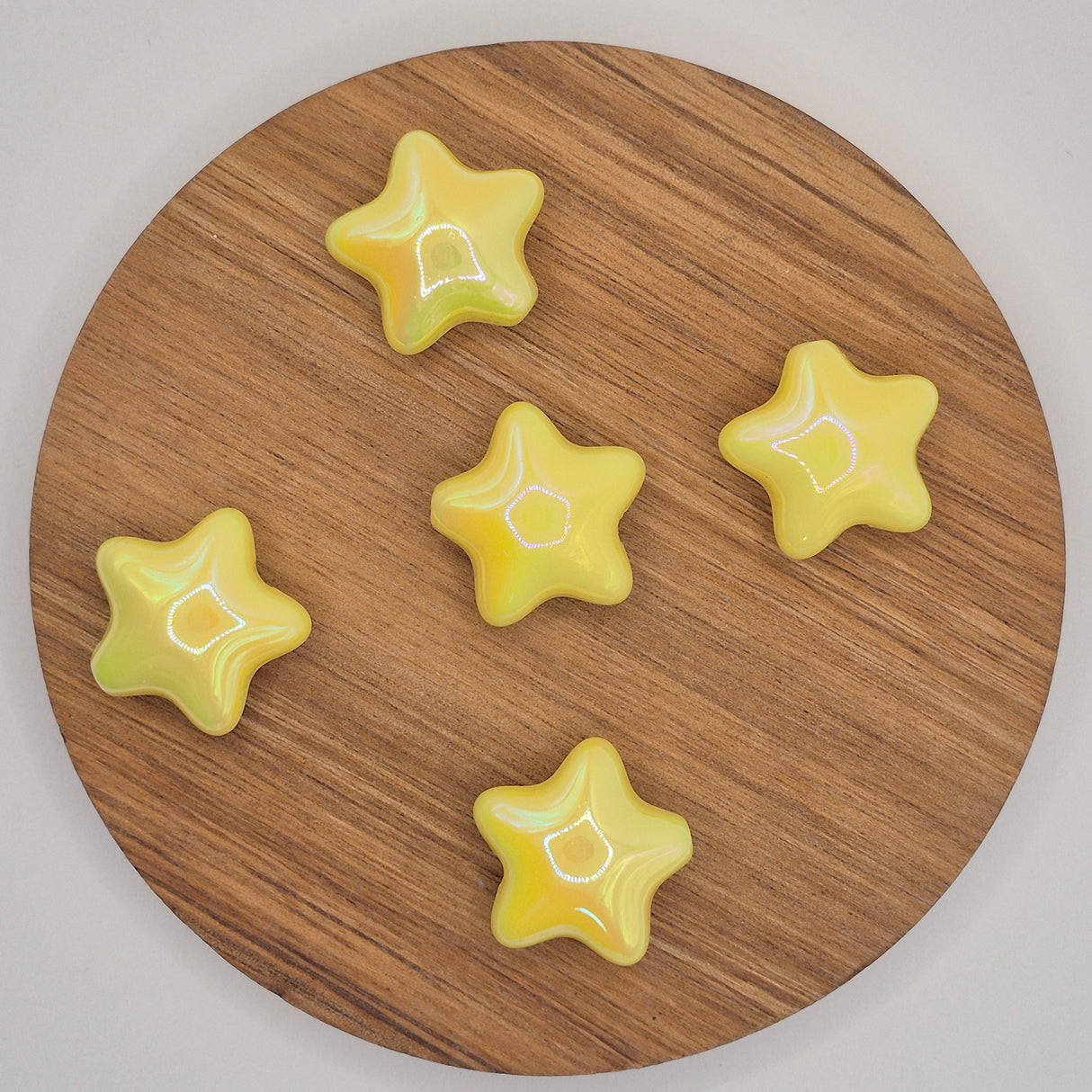 Yellow Star Acrylic Bead
