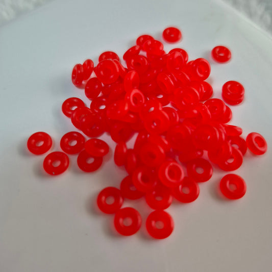 Red 2mm x 6mm Silicone Spacers -1 gram of Spacers