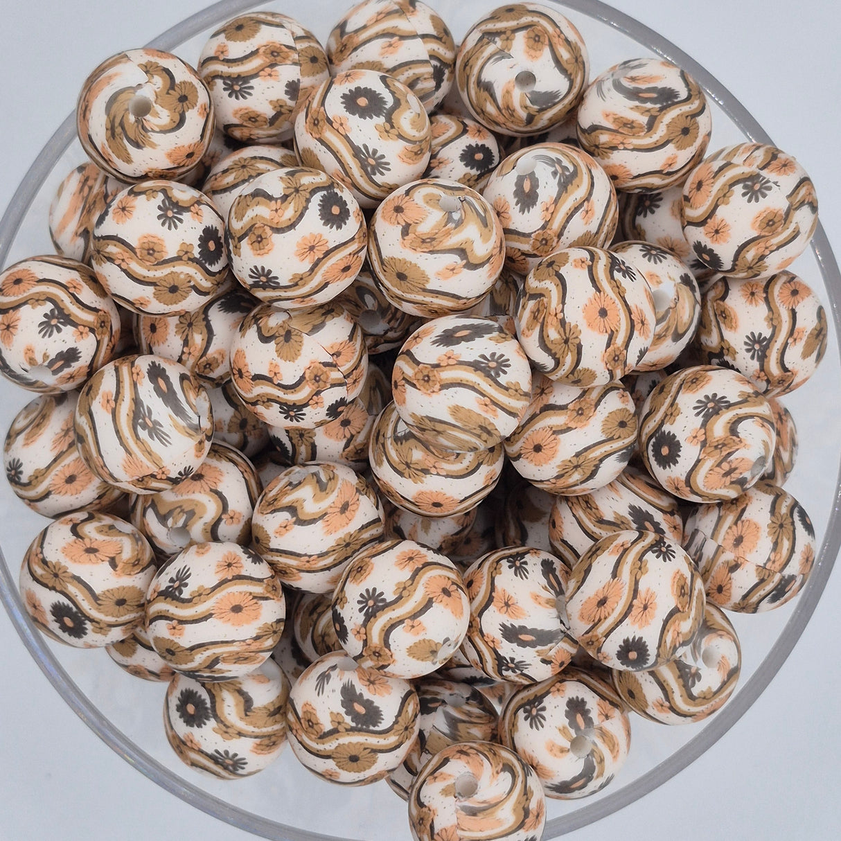Macchiato Madness 15mm Silicone Bead