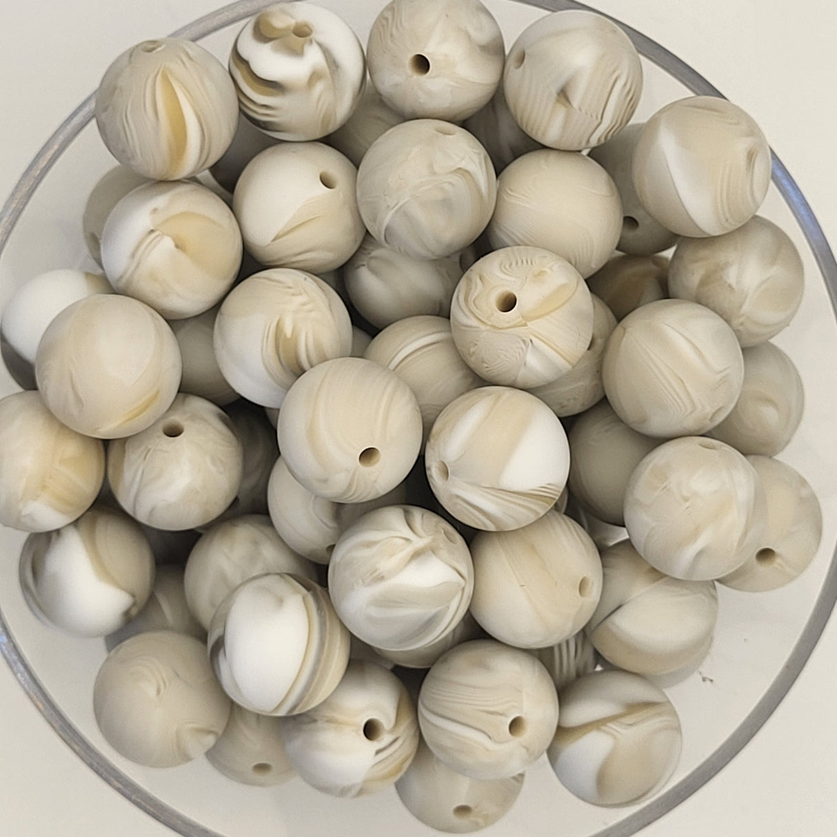 Sandbox Marble 15mm Silicone Bead