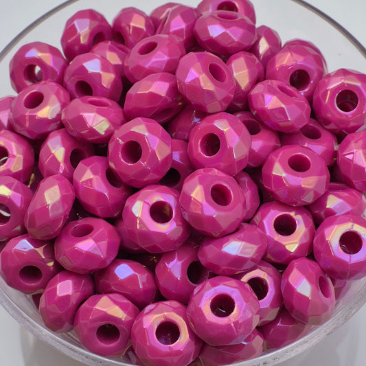 Magenta Pink Opal - Acrylic Faceted Abacus