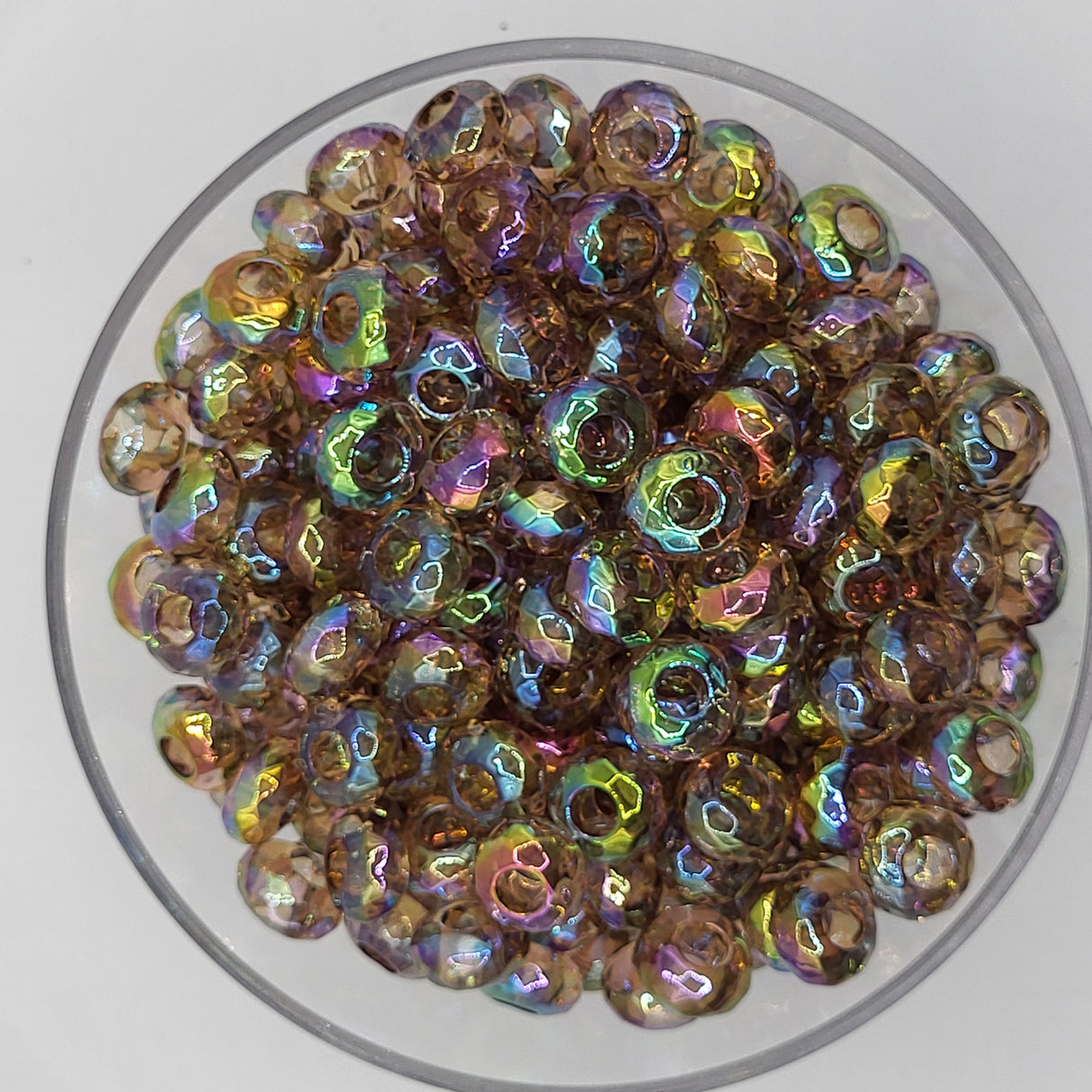 Dragon Scales Brown Opal - 12mm Acrylic Faceted Abacus