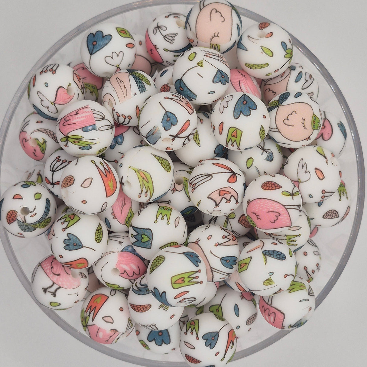 Chickadee 15mm Silicone Bead