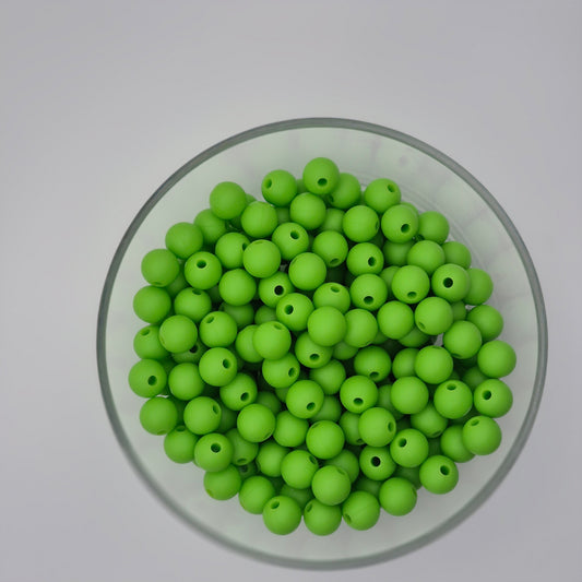 Parakeet 12mm Solid Silicone Beads