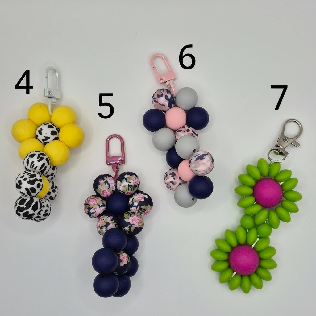 Double Flower Keychain