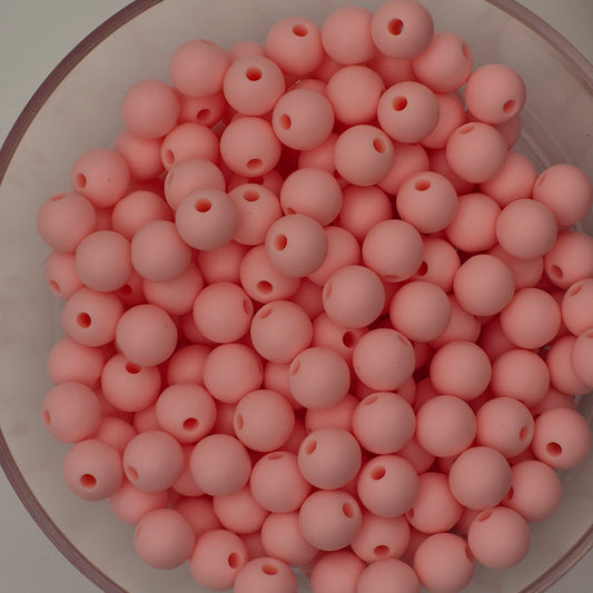 Baby Pink 12mm Solid Silicone Beads