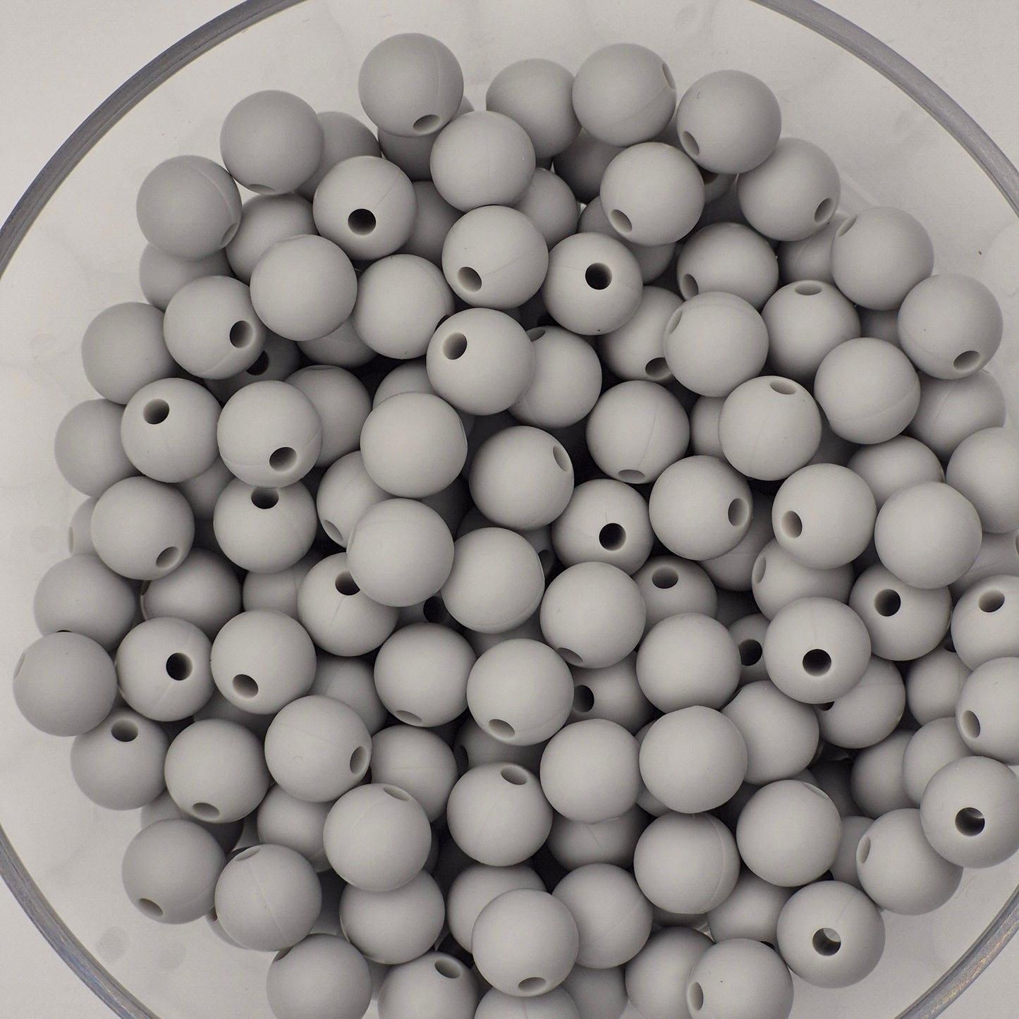 Cloudy Day 9mm Solid Silicone Beads