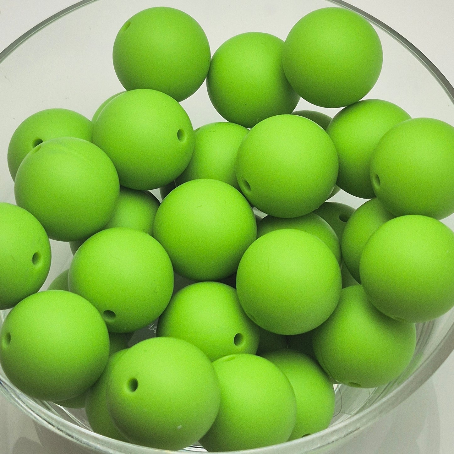 Sour Apple 19mm Solid Silicone Bead