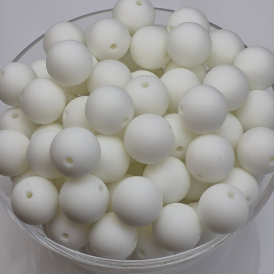 Marshmallow Radiance 15mm Glow Silicone Beads