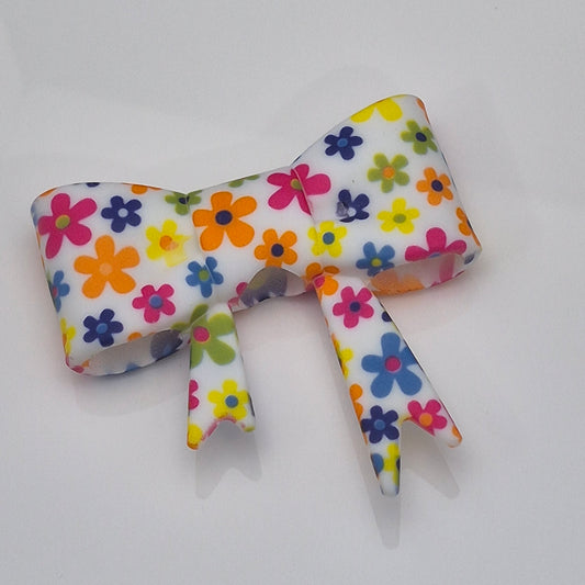 Bright Flowers Bow Bead