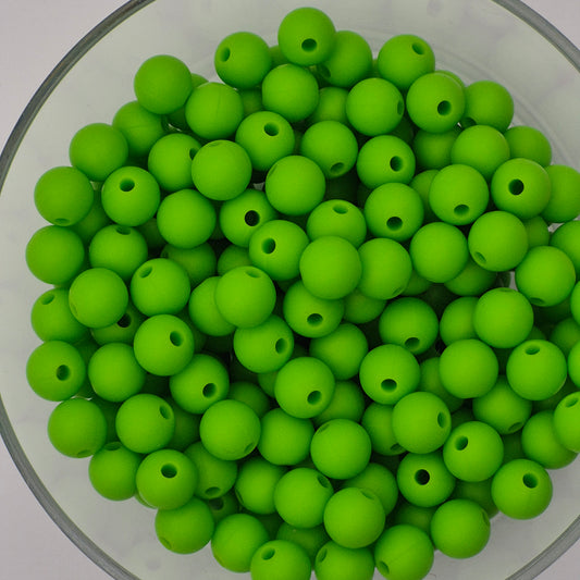 Parakeet 12mm Solid Silicone Beads