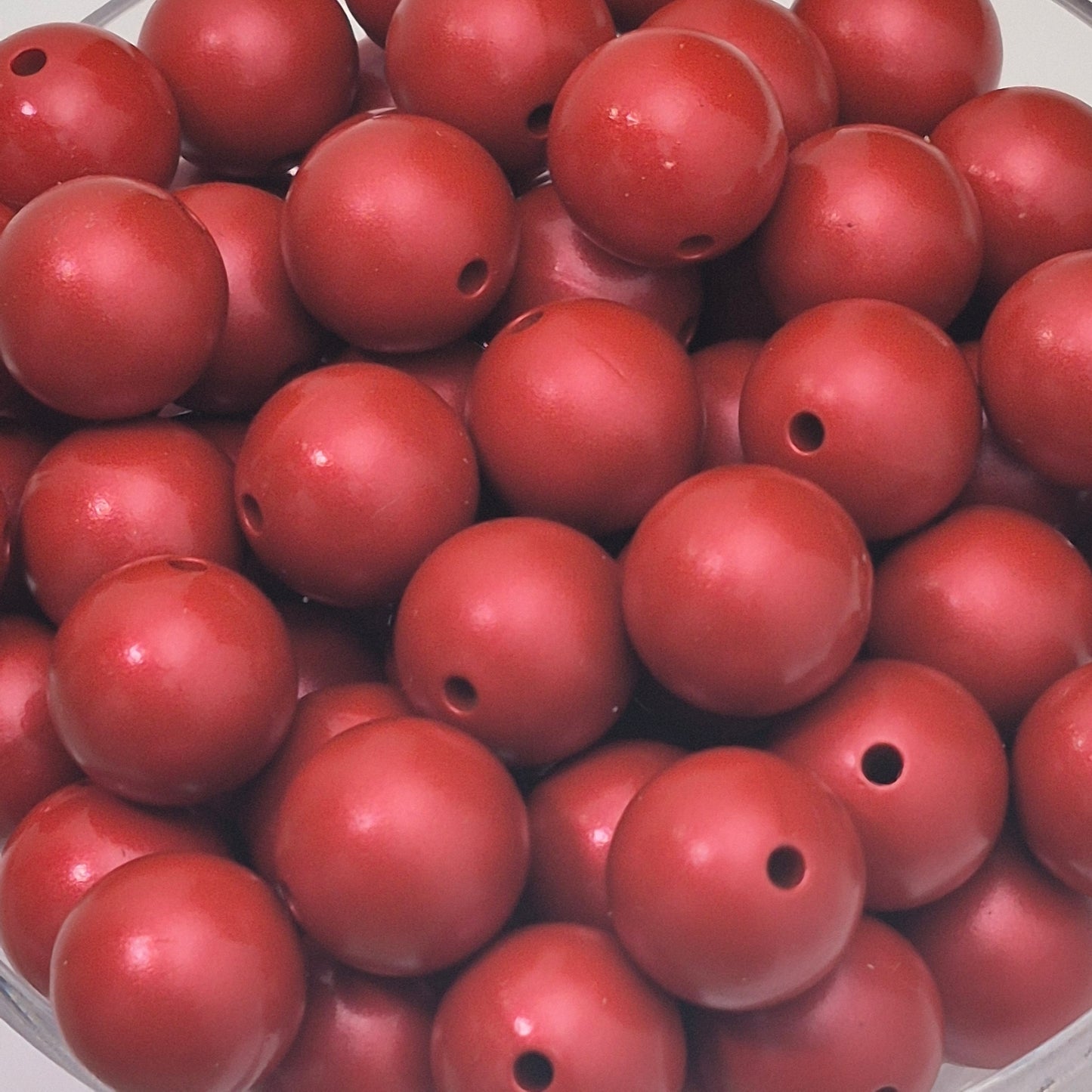 Garnet Metallic 15mm Silicone Beads