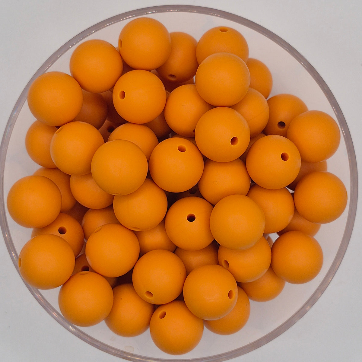 Marigold 15mm Solid Silicone Beads