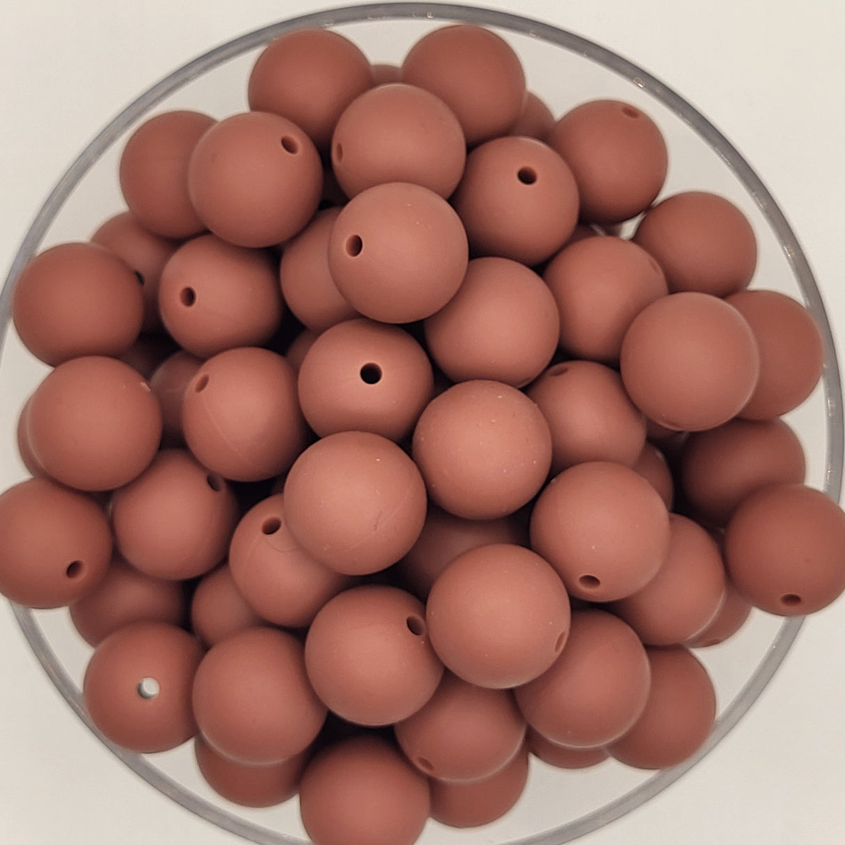Rustic Blush 15mm Solid Silicone Beads