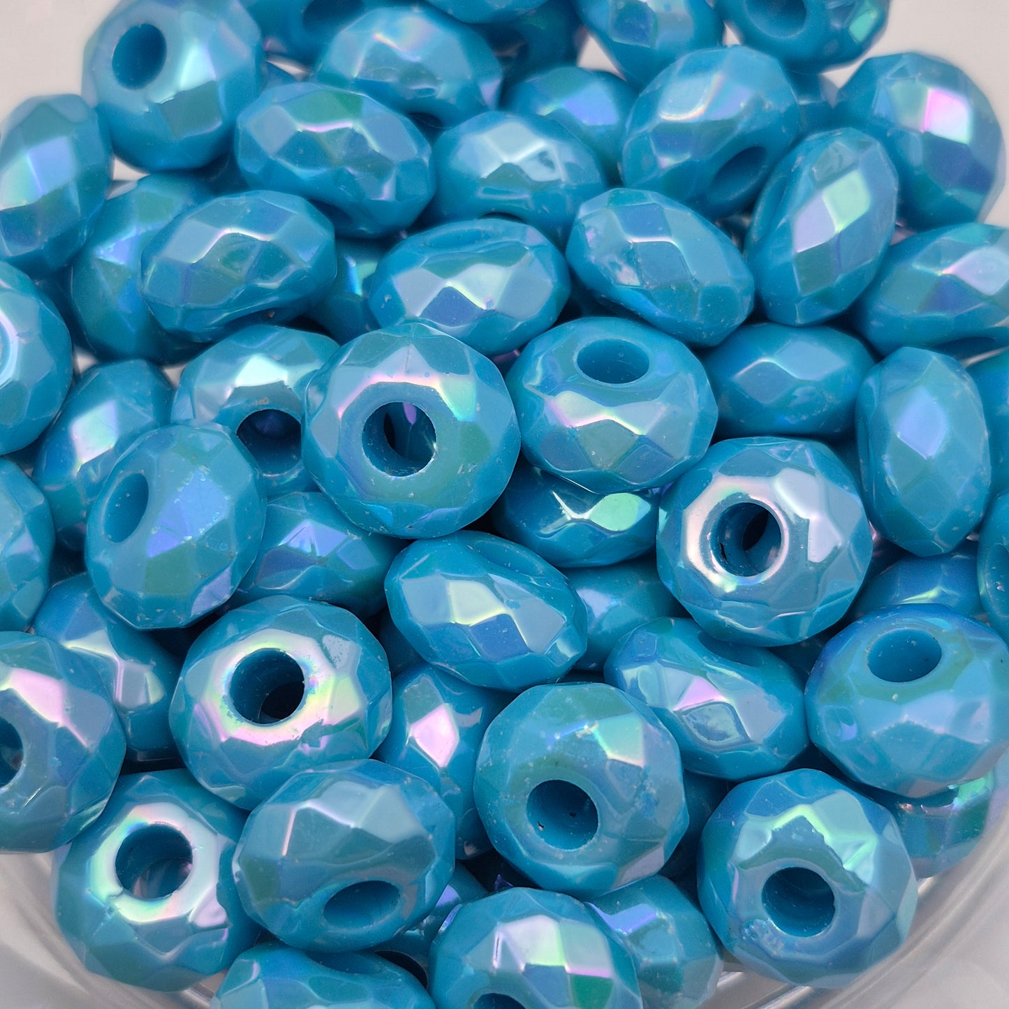 Blue Opal - Acrylic Faceted Abacus