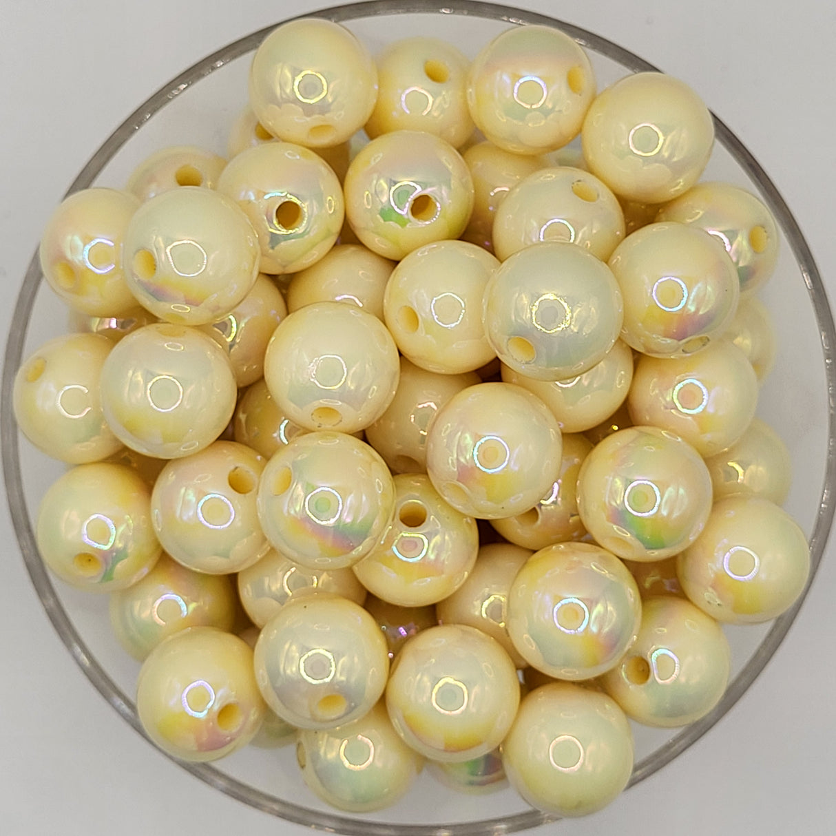 Sweet Butter Opal 15mm Solid ACRYLIC Beads