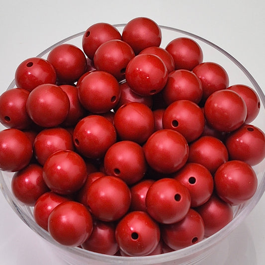 Garnet Metallic 15mm Silicone Beads